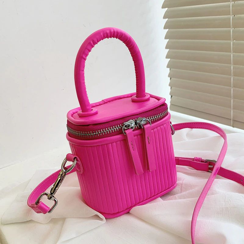 Pinky Vrouwen Leren Crossbody Handtas - Roze