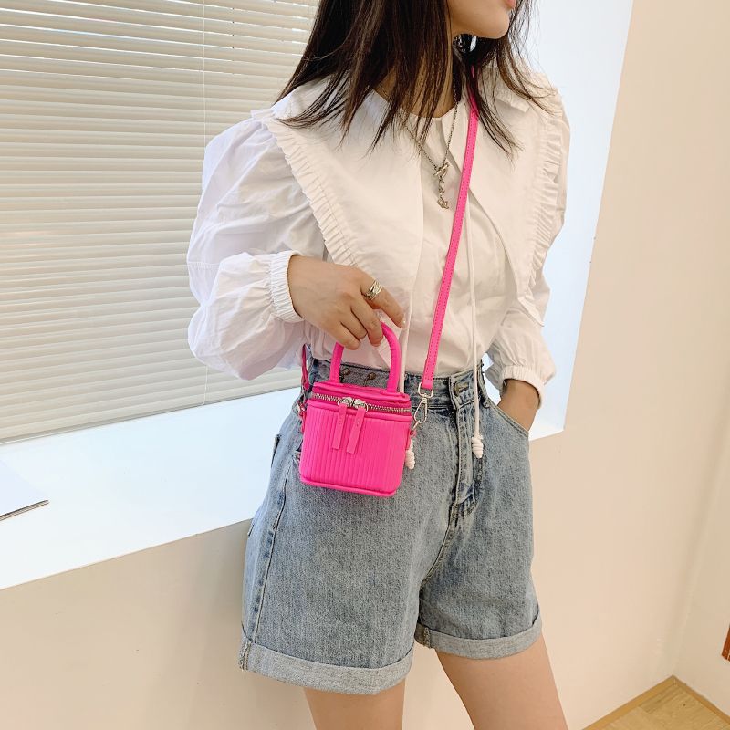 Pinky Vrouwen Leren Crossbody Handtas - Roze