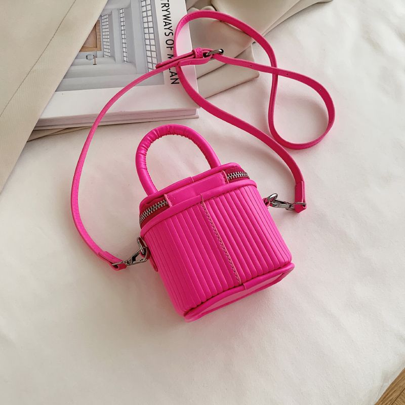 Pinky Vrouwen Leren Crossbody Handtas - Roze