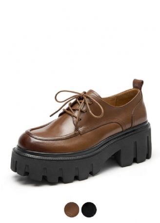 Pinto Dames Leren Platform Schoenen