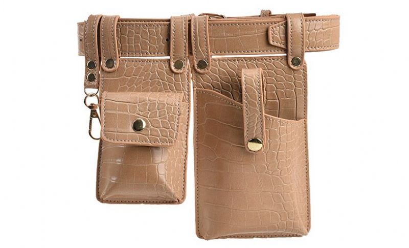 Pinto Dames Leren Riem Handtas - Kaki