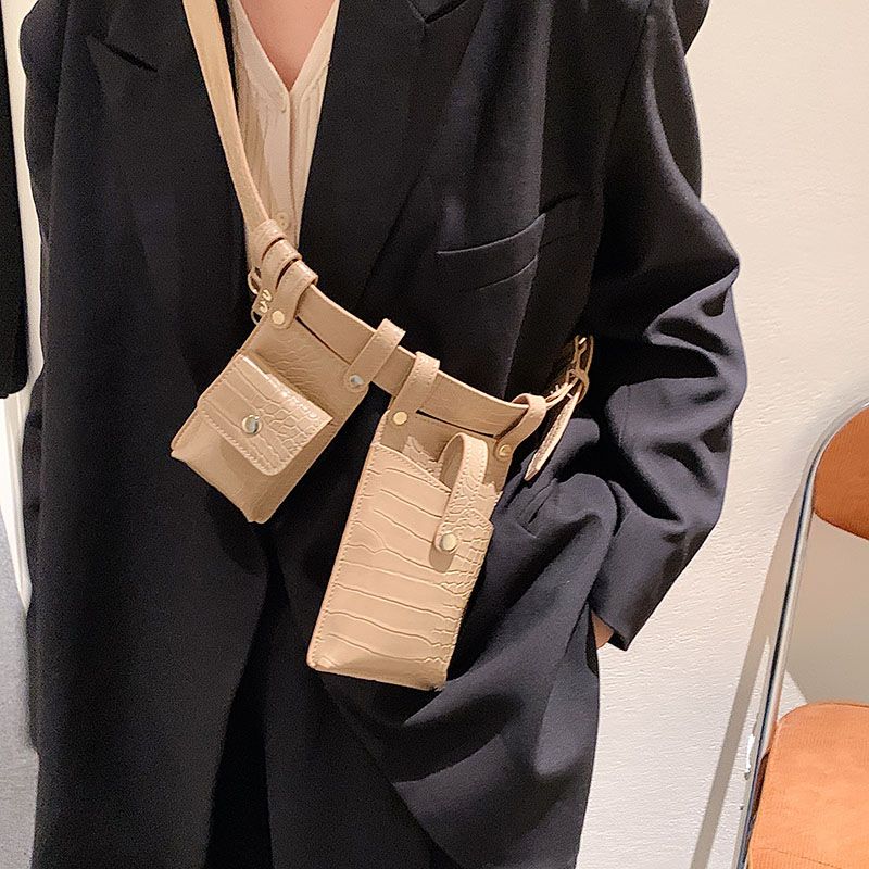 Pinto Dames Leren Riem Handtas - Kaki