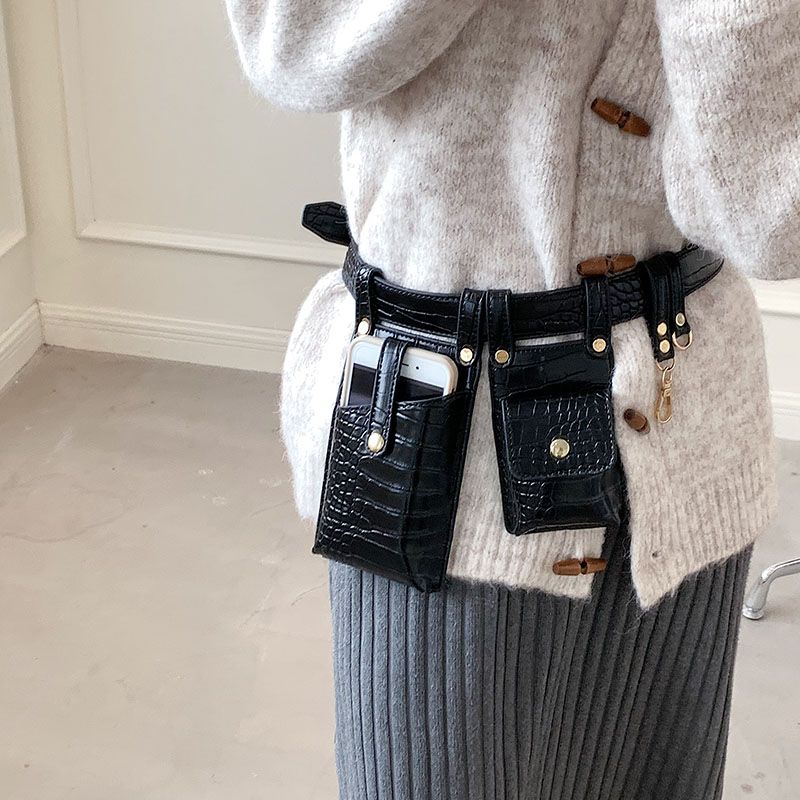 Pinto Dames Leren Riem Handtas - Kaki