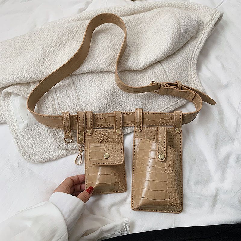 Pinto Dames Leren Riem Handtas - Kaki