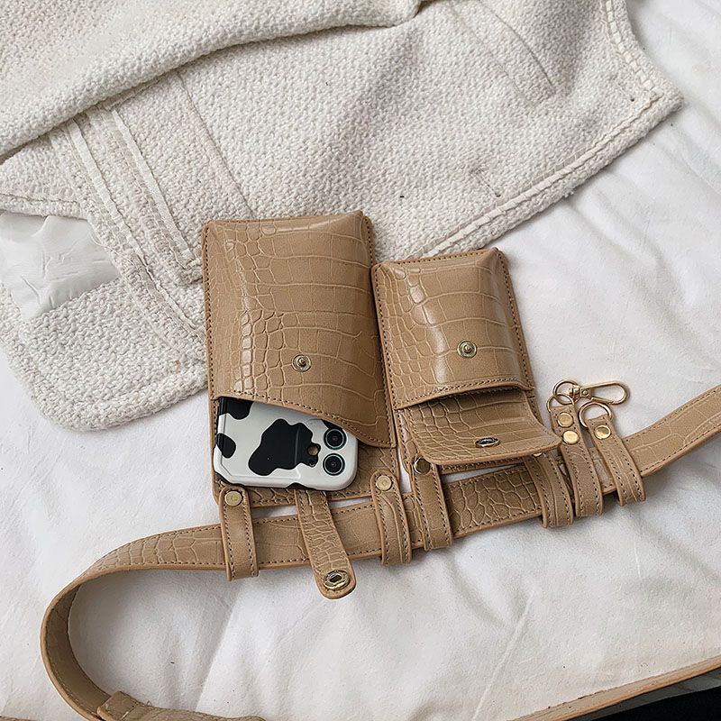 Pinto Dames Leren Riem Handtas - Kaki
