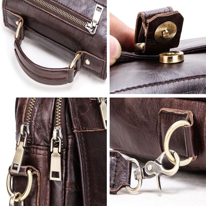Pinto Heren Messenger Handtas - Koffie
