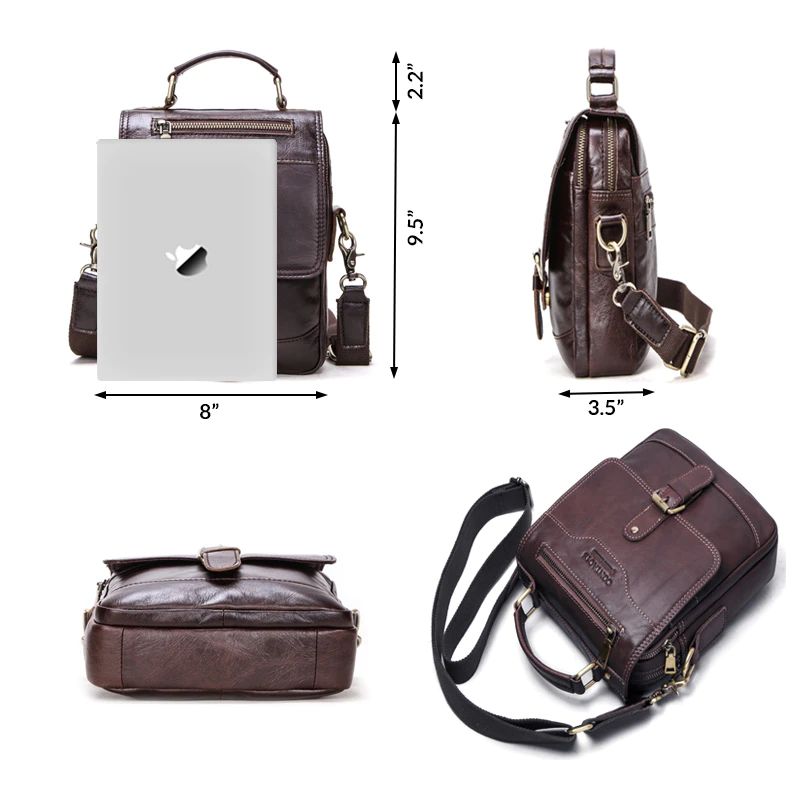 Pinto Heren Messenger Handtas - Koffie