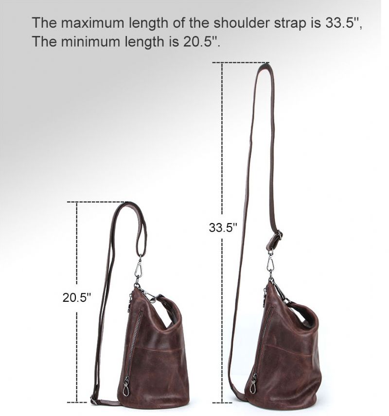 Pinto Leren Crossbodytas Voor Heren - Koffie