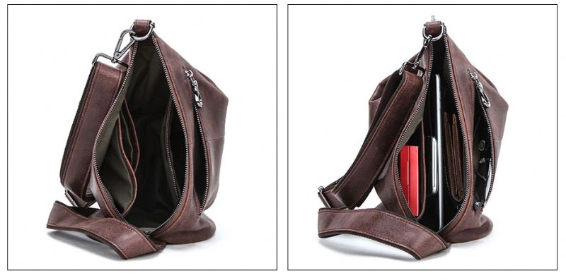 Pinto Leren Crossbodytas Voor Heren - Koffie