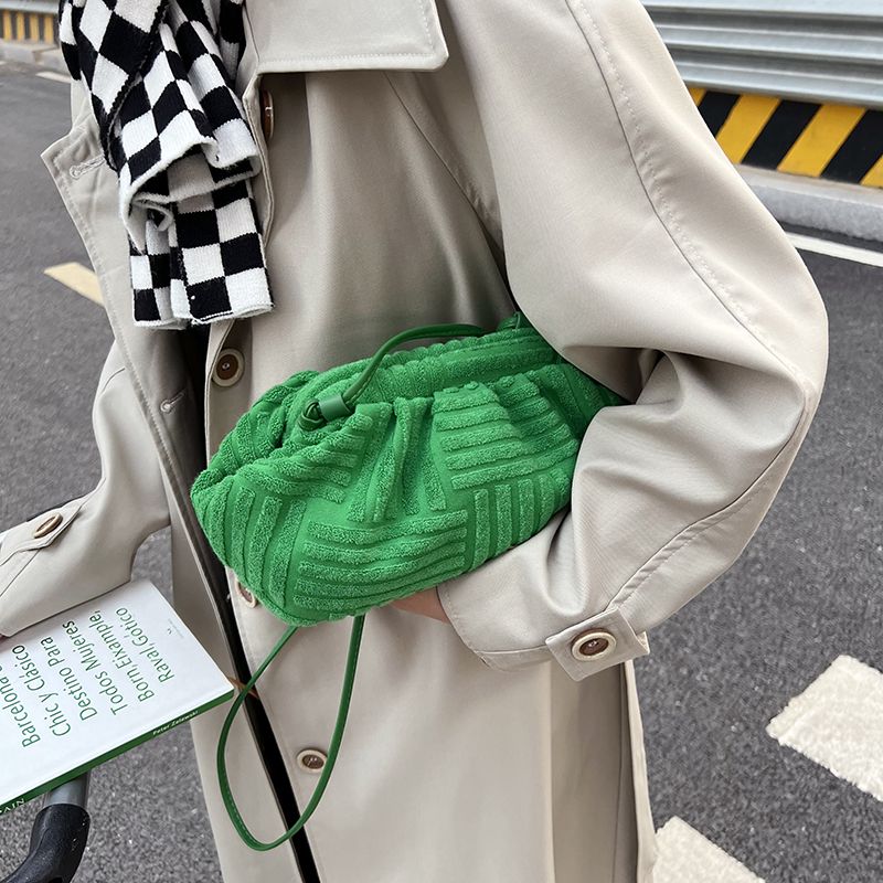 Poker Dames Kleine Geplooide Handtas - Groen