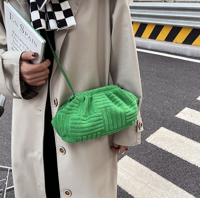 Poker Dames Kleine Geplooide Handtas - Groen