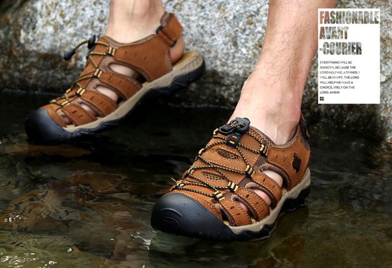 Pol Heren Zomer Sandalen - Bruin