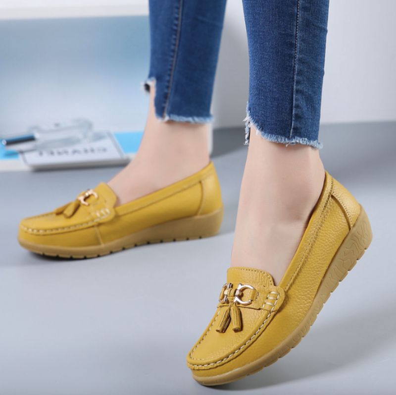 Pola Dames Loafer Schoenen - Oranje