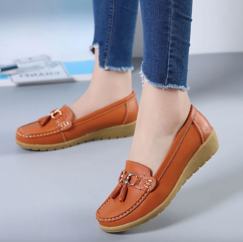 Pola Dames Loafer Schoenen - Oranje