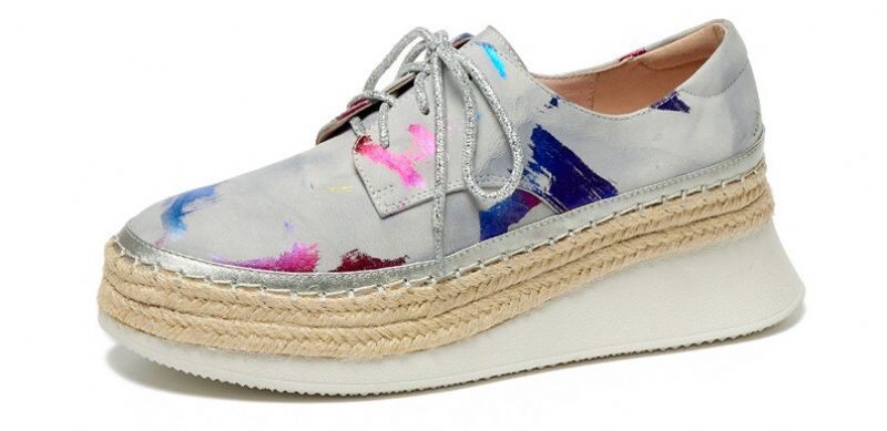 Pola Dames Mode Platform Platte Schoenen - Grijs