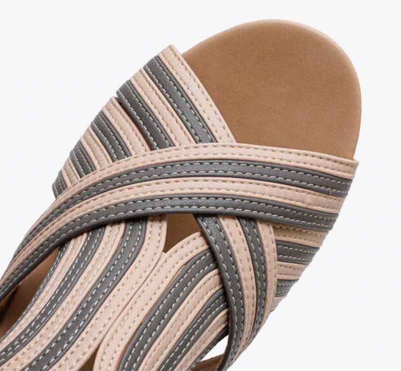 Pola Dames Wedge - Bruin