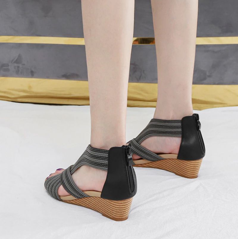 Pola Dames Wedge - Bruin