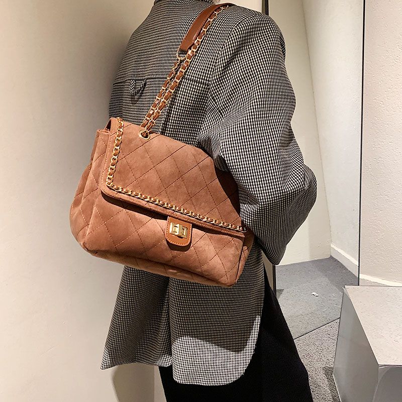 Polenta Dames Gewatteerde Leren Crossbody Handtas - Groen