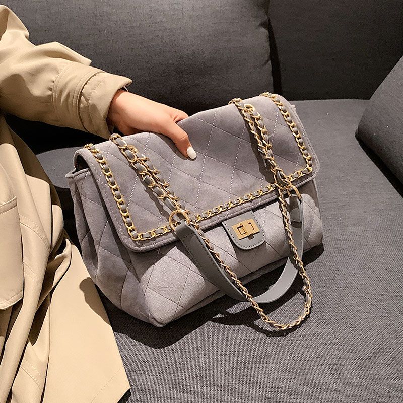 Polenta Dames Gewatteerde Leren Crossbody Handtas - Groen