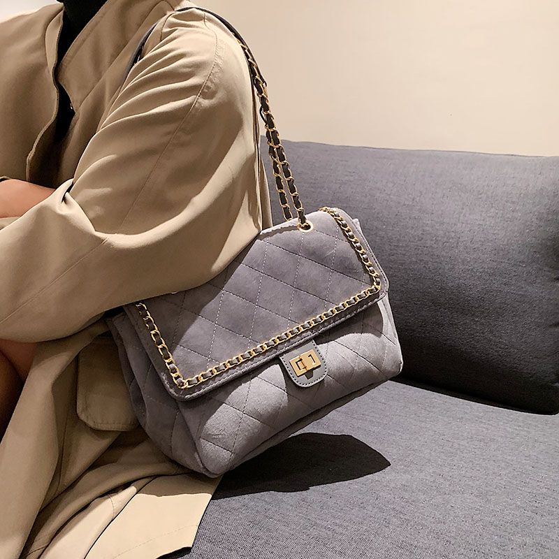 Polenta Dames Gewatteerde Leren Crossbody Handtas - Groen