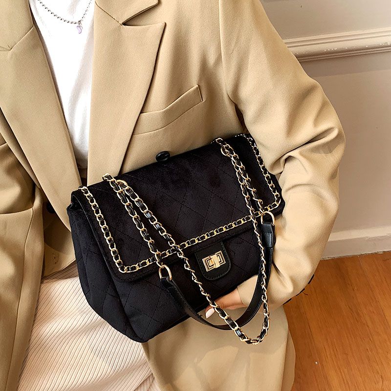 Polenta Dames Gewatteerde Leren Crossbody Handtas - Groen