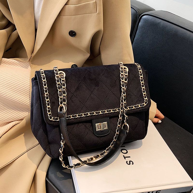 Polenta Dames Gewatteerde Leren Crossbody Handtas - Groen