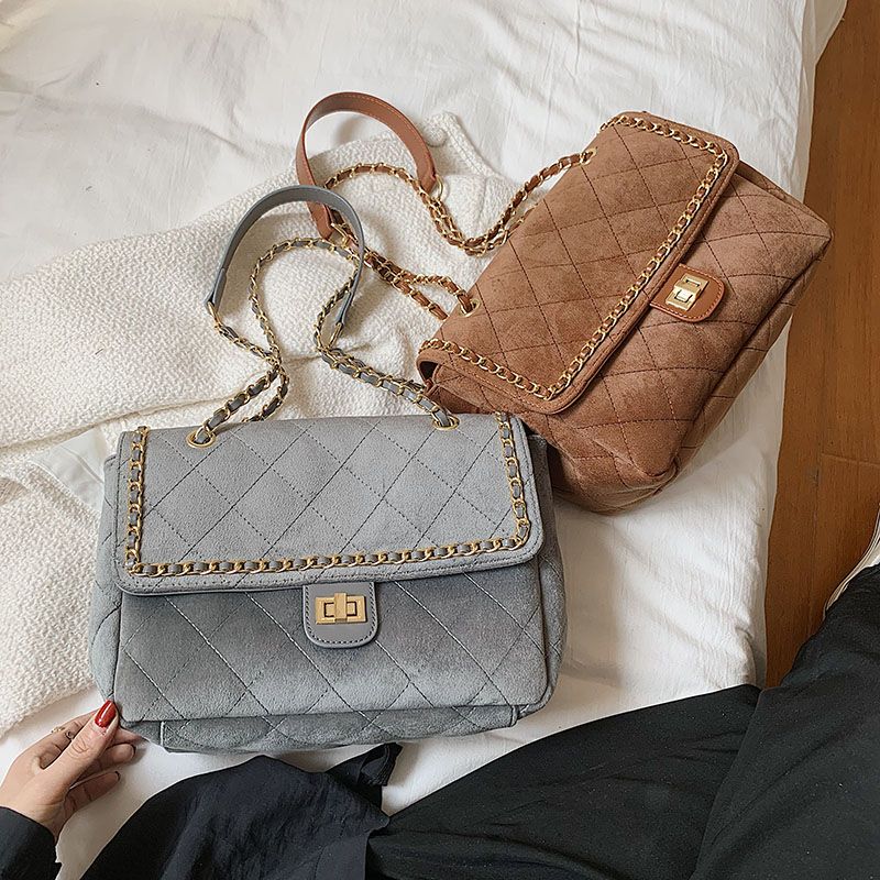 Polenta Dames Gewatteerde Leren Crossbody Handtas - Groen