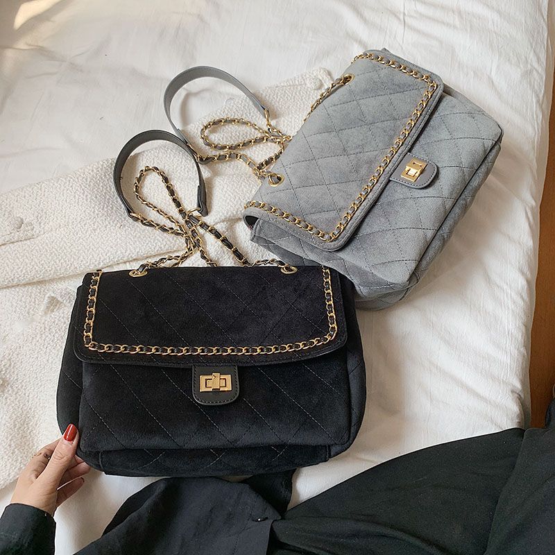 Polenta Dames Gewatteerde Leren Crossbody Handtas - Groen