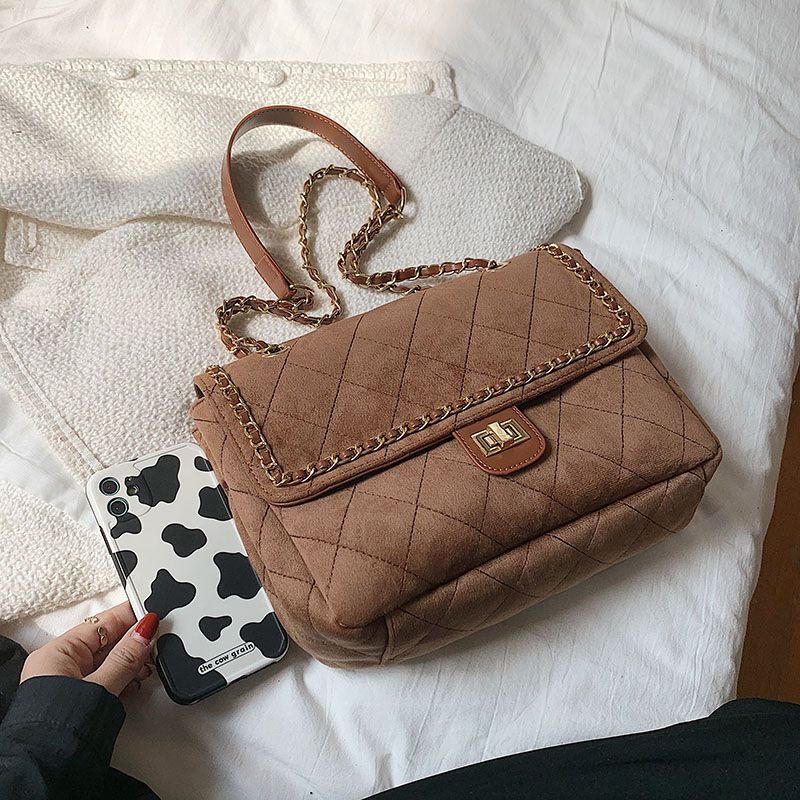 Polenta Dames Gewatteerde Leren Crossbody Handtas - Groen