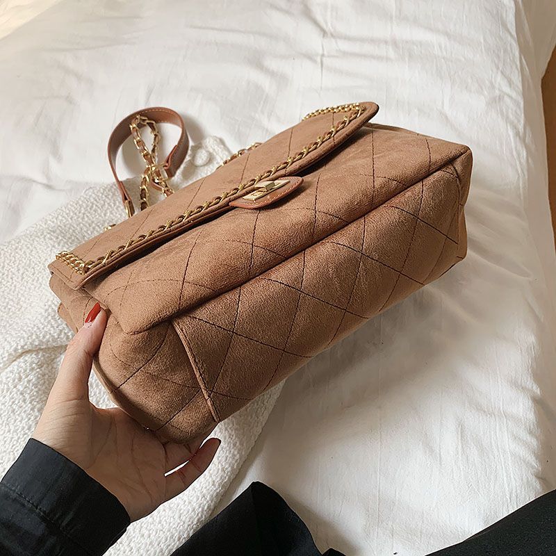 Polenta Dames Gewatteerde Leren Crossbody Handtas - Groen