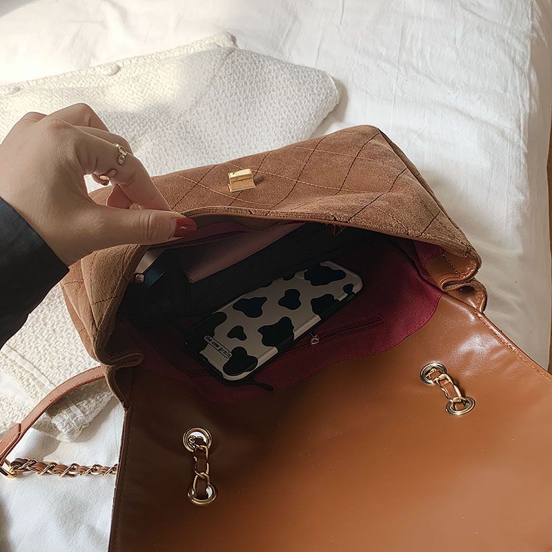 Polenta Dames Gewatteerde Leren Crossbody Handtas - Groen