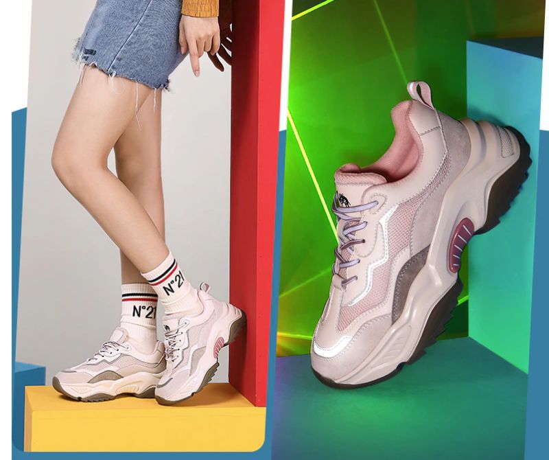 Polina Dames Sneaker Schoenen - Blauw