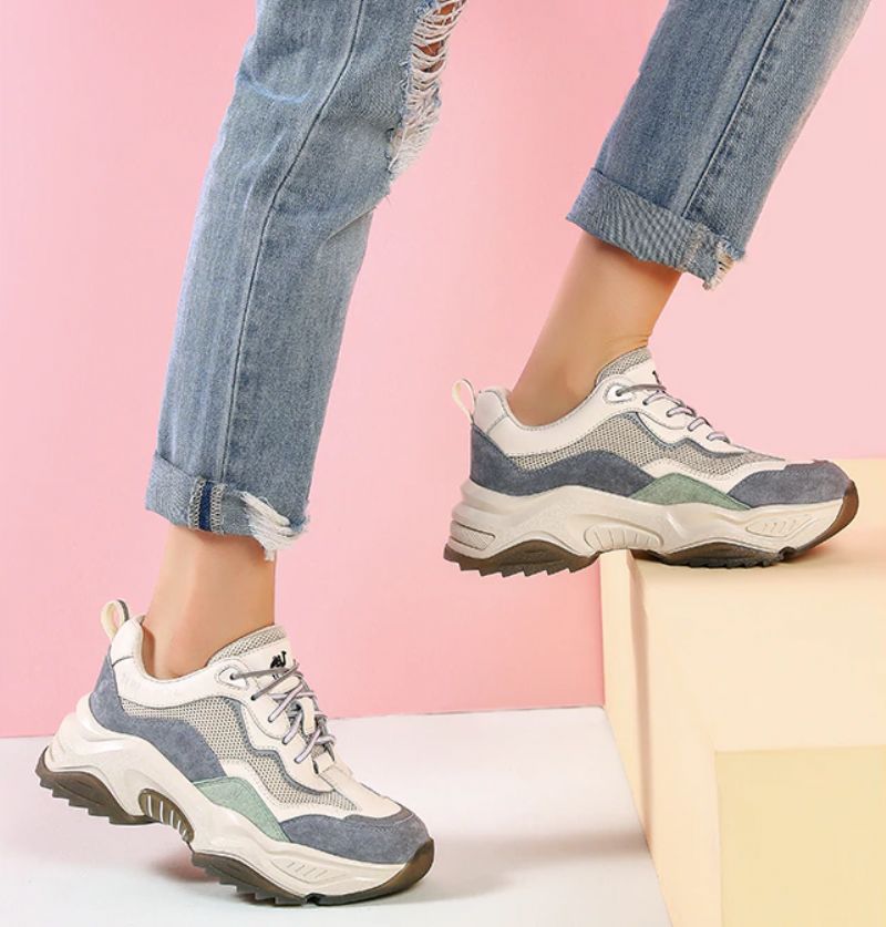 Polina Dames Sneaker Schoenen - Blauw
