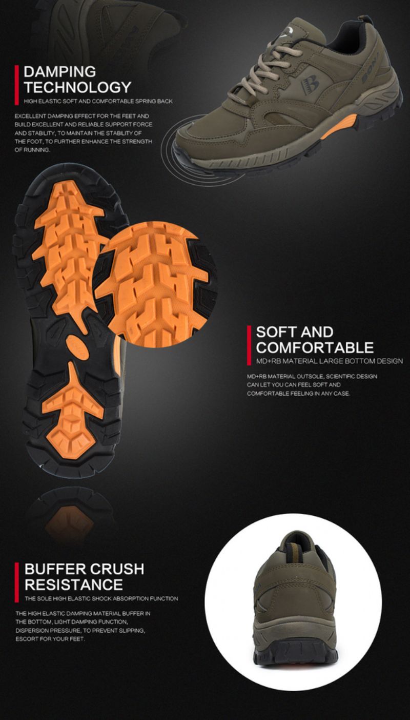 Polly Heren Outdoorschoenen - Groen