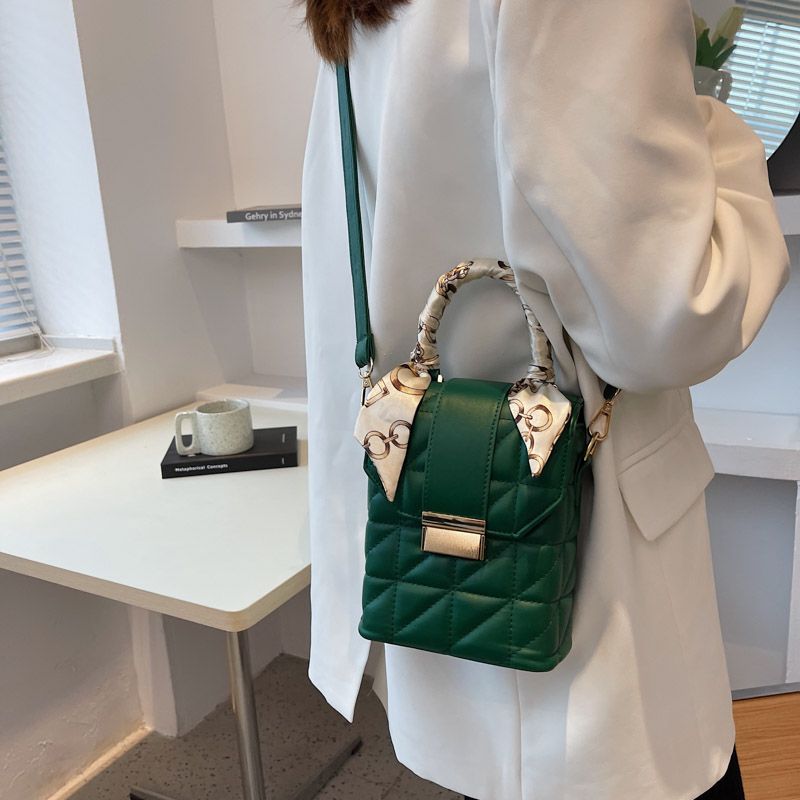 Poly Dames Winter Mini Crossbody Handtas - Groen