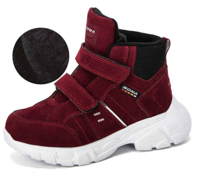 Pons Unisex Warme Sneaker Voor Kinderen - Bordeauxrood