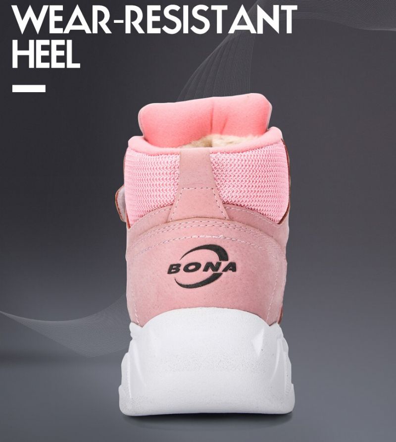 Pons Unisex Warme Sneaker Voor Kinderen - Bordeauxrood