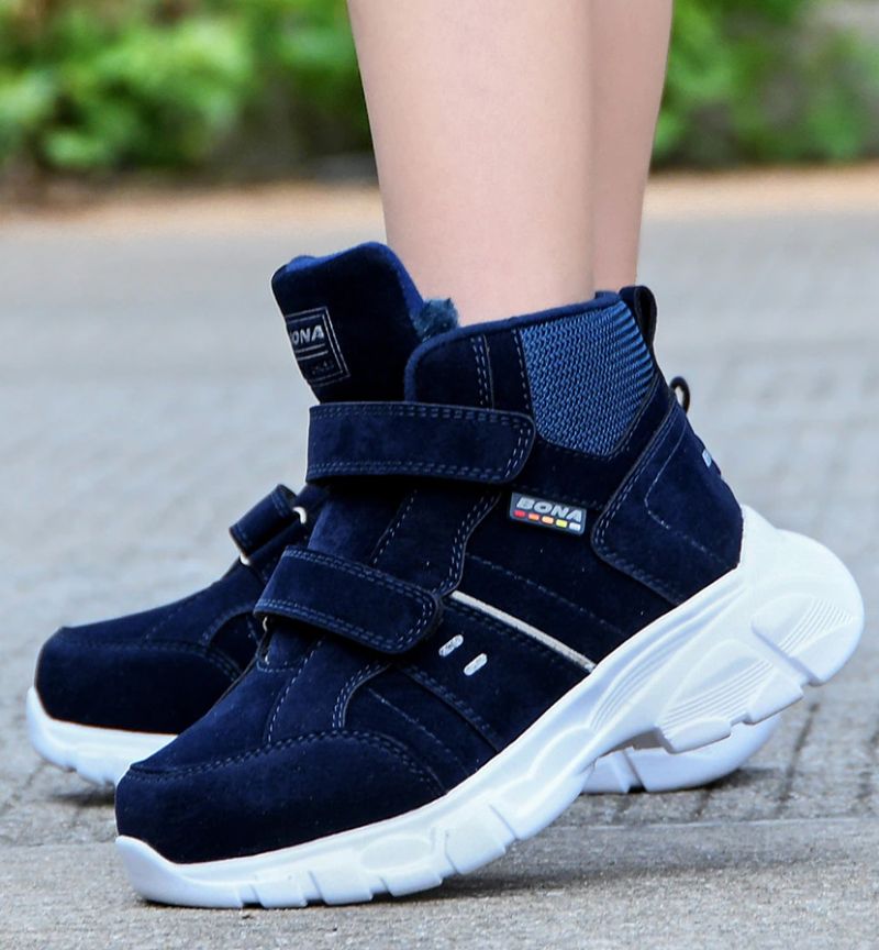 Pons Unisex Warme Sneaker Voor Kinderen - Bordeauxrood