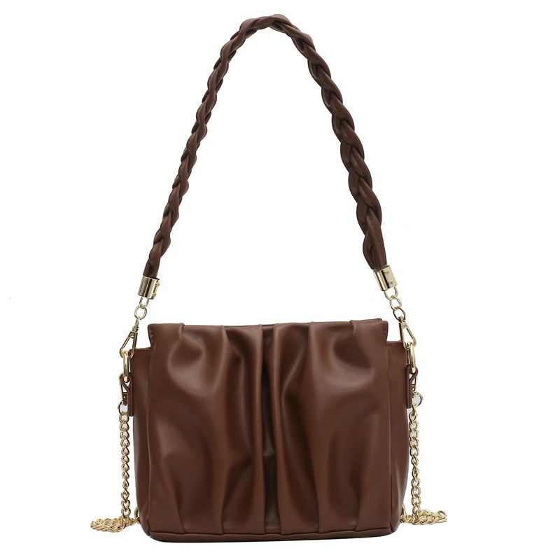 Portico Dames Kleine Kunstleren Ketting Handtas - Koffie