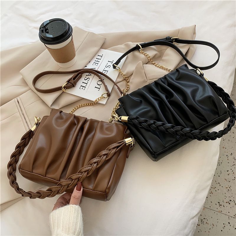 Portico Dames Kleine Kunstleren Ketting Handtas - Koffie