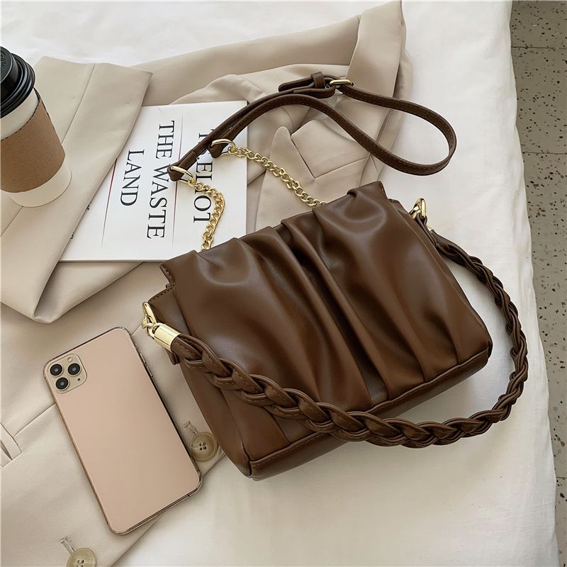 Portico Dames Kleine Kunstleren Ketting Handtas - Koffie