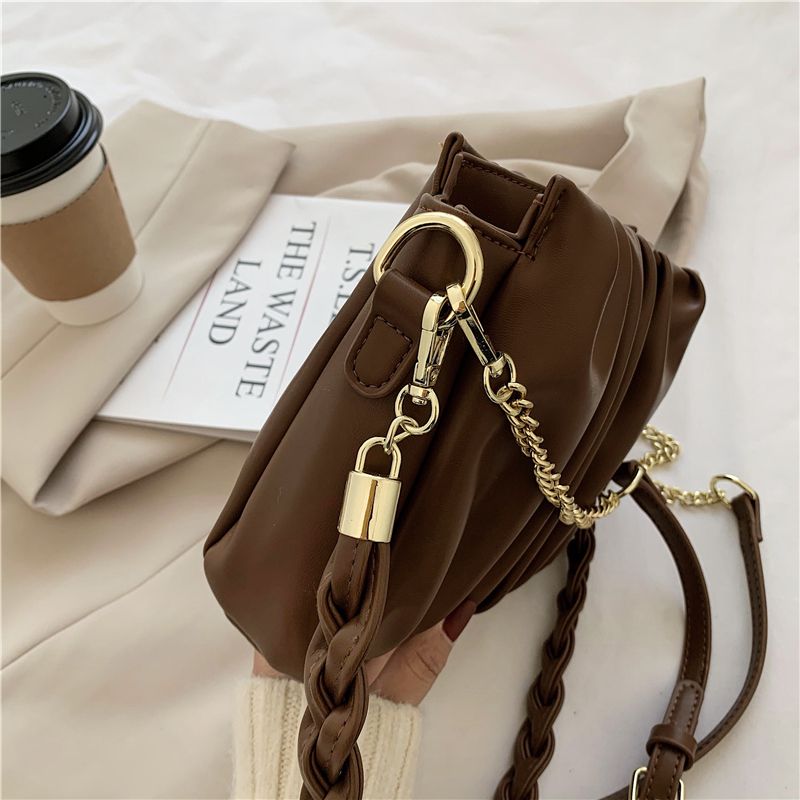 Portico Dames Kleine Kunstleren Ketting Handtas - Koffie