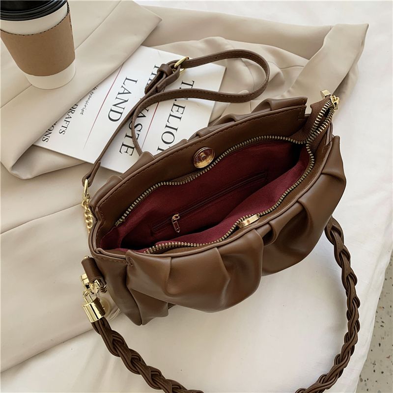 Portico Dames Kleine Kunstleren Ketting Handtas - Koffie