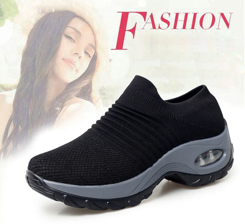 Possible Dames Platform Sneaker - Zwart