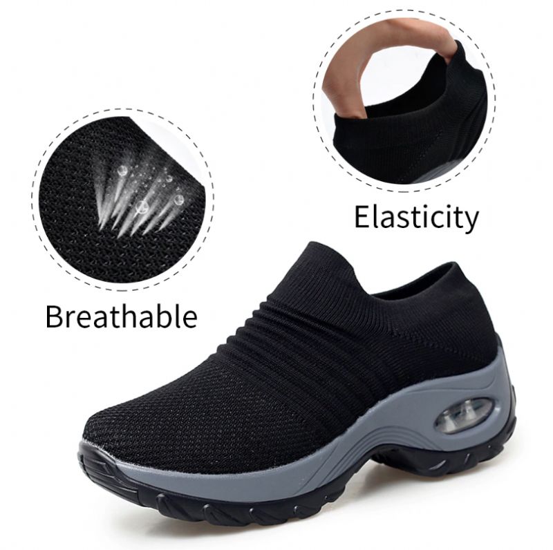 Possible Dames Platform Sneaker - Zwart