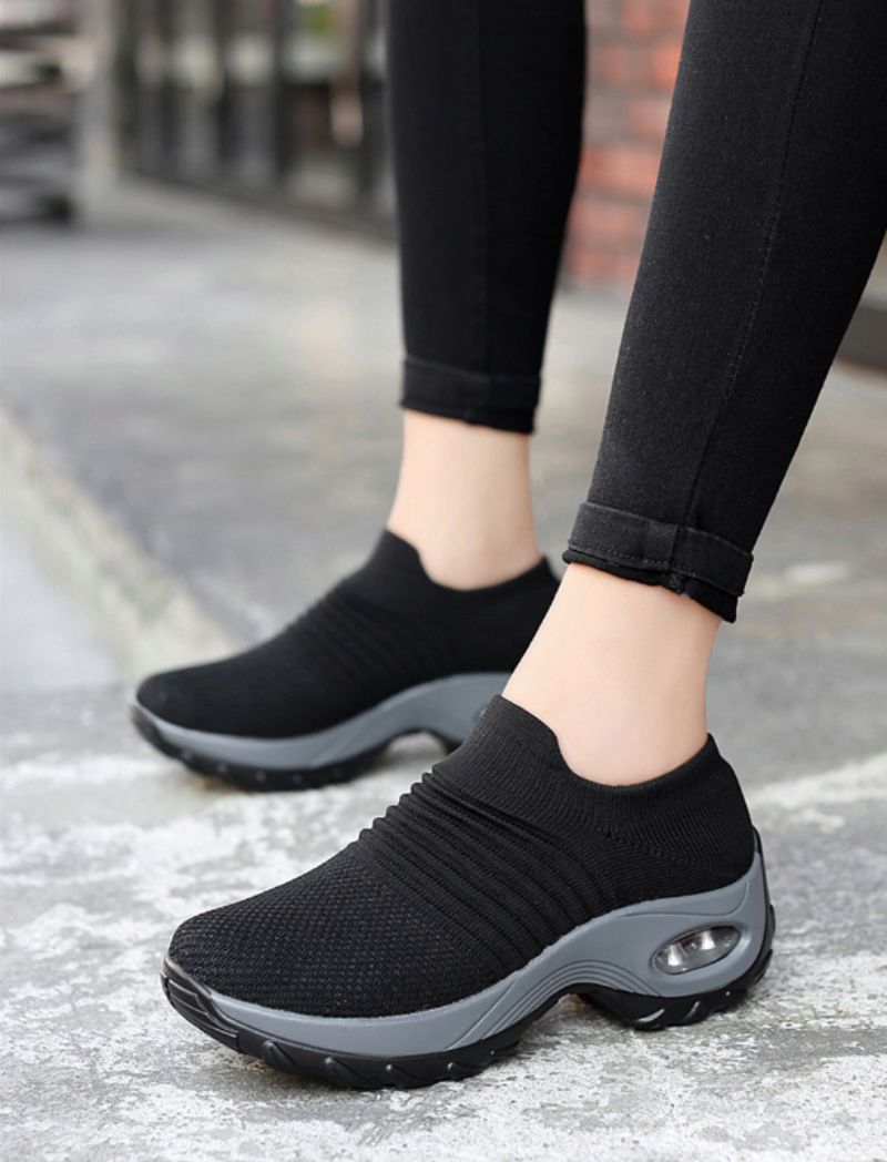 Possible Dames Platform Sneaker - Zwart