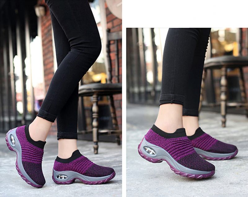 Possible Dames Platform Sneaker - Zwart
