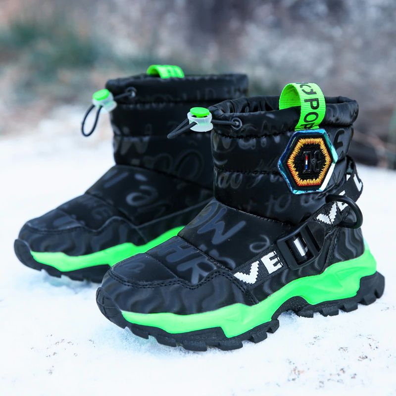 Prego Unisex Kids Snowboot - Zwart Bont