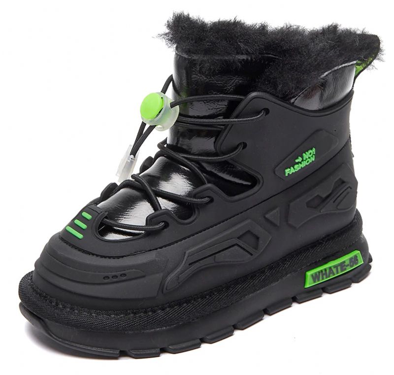 Presley Unisex Sneeuwlaarzen Voor Kinderen - Zwart Bont