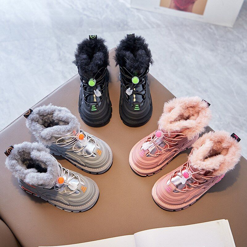 Presley Unisex Sneeuwlaarzen Voor Kinderen - Zwart Bont